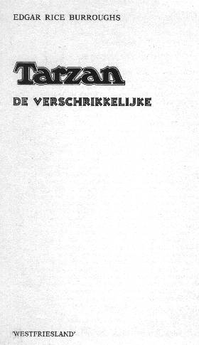 Tarzan de Verschrikkelijke titelblad