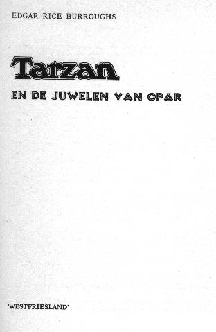 Tarzan en de Juwelen van Opar titelblad