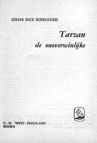 Tarzan de Onoverwinlijke titelblad