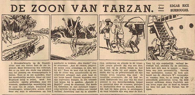 De
                  Zoon van Tarzan Krantenstrips