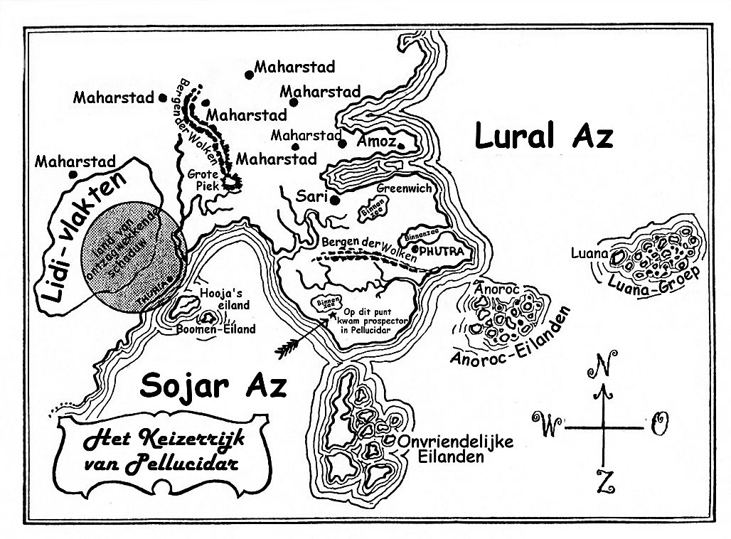 Kaart van Pellucidar