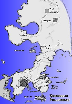 kaart van Pellucidar