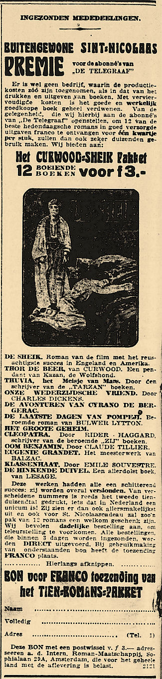 advertentie Telegraaf 20 november 1923