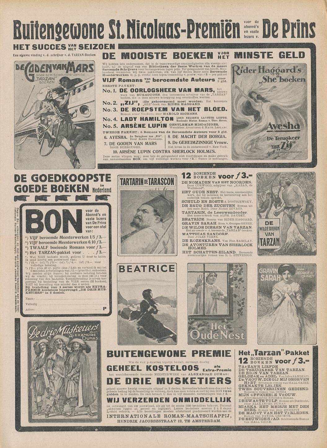 Advertentie De Prins van 10 november 1922