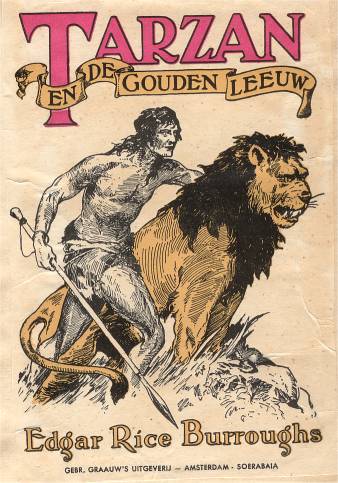 deel stofomslag Tarzan en de Gouden Leeuw