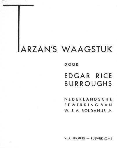 Tarzan's Waagstuk titelblad
