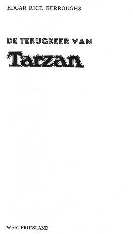 De Terugkeer van Tarzan titelblad