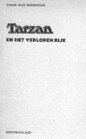 Tarzan en het Verloren Rijk titelblad