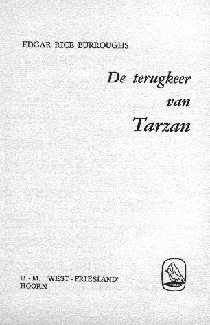 De Terugkeer van Tarzan titelblad