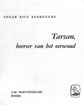 Tarzan Heerser van het Oerwoud titelblad