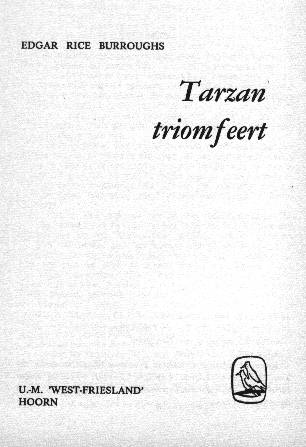 Tarzan Triomfeert titelblad