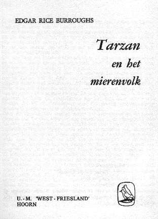 Tarzan en het Mierenvolk titelblad