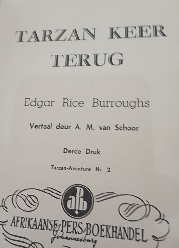 Tarzan Keer Terug 3e druk titelblad