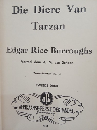 Die Diere van Tarzan 2e druk titelblad