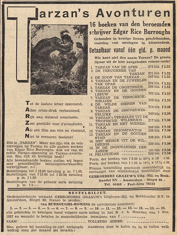 advertentie van 1 november
                  1937