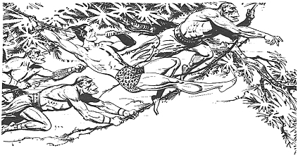 Tarzan en sy diere illustraties
