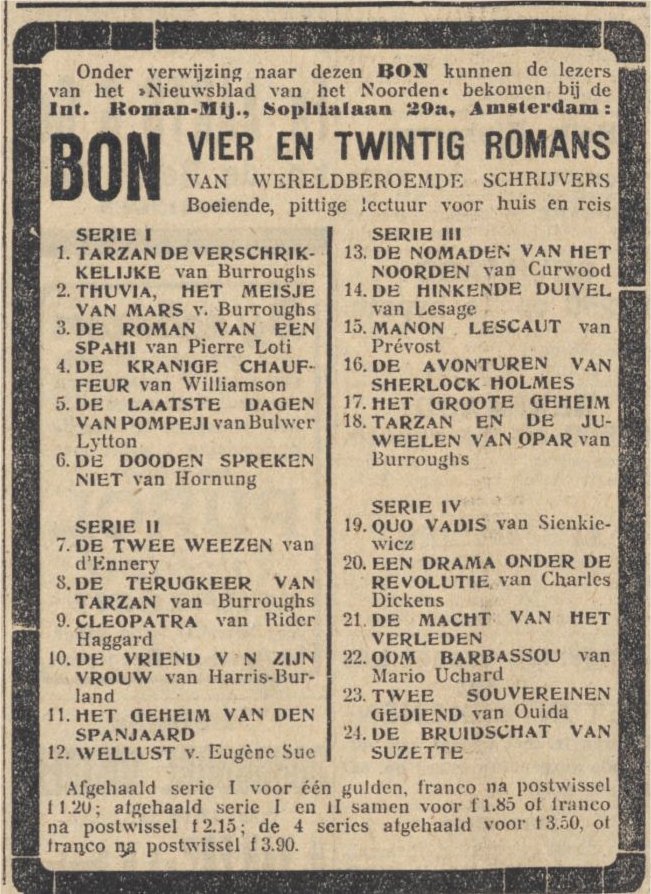Advertentie IBRM januari 1928