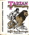 deel stofomslag Tarzan en
                    de Gouden Leeuw 1e druk