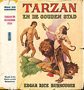 Deel stofomslag Tarzan en
                    de Gouden Stad